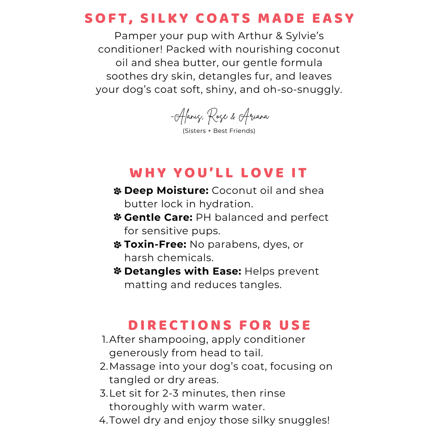 Hydrating Dog Conditioner | Silky, Soft, Tangle-Free Fur